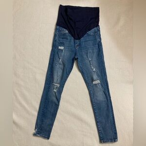 PinkBlush Maternity Jeans Size 28 (Size 6) Distressed Skinny Stretchy Pregnancy
